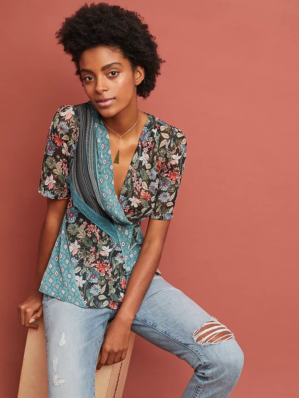 Tiny by Anthropologie | Lovely Patchwork Wrap Top